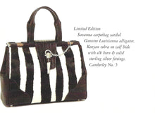 Load image into Gallery viewer, NWT 1997 Ghurka Marley Hodgson Camberley Mandalay Zebra & Alligator Skin Satchel Bag