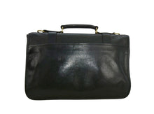 Load image into Gallery viewer, 1998 Vintage Ghurka Marley Hodgson No. 95 “The Counselor” – Black Vintage Leather 38 Business Briefcase / Messenger Crossbody Bag