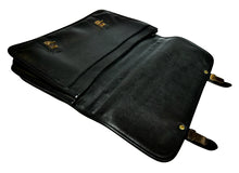 Load image into Gallery viewer, 1998 Vintage Ghurka Marley Hodgson No. 95 “The Counselor” – Black Vintage Leather 38 Business Briefcase / Messenger Crossbody Bag