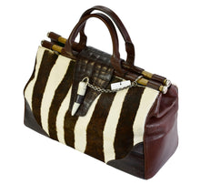 Load image into Gallery viewer, NWT 1997 Ghurka Marley Hodgson Camberley Mandalay Zebra & Alligator Skin Satchel Bag