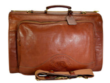 Load image into Gallery viewer, Vintage 1999 Ghurka Marley Hodgson No. 83 PACKET Chestnut Vintage Leather 38 Tri-Fold 2-3 Suit Garment Bag