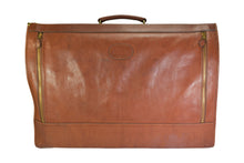Load image into Gallery viewer, Vintage 1999 Ghurka Marley Hodgson No. 83 PACKET Chestnut Vintage Leather 38 Tri-Fold 2-3 Suit Garment Bag