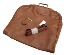 Load image into Gallery viewer, Vintage 2001 Ghurka Marley Hodgson No. 173 SHEATH Chestnut Vintage Leather 38 Bi-Fold 2-3 Suit Garment Bag