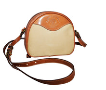 Load image into Gallery viewer, Vintage Ghurka Marley Hodgson 1992 No. 113 BLAIR Khaki Twill & Leather Crossbody Bag