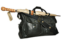 Load image into Gallery viewer, Vintage Ghurka Marley Hodgson 1997 Express No. 2 Black Vintage Leather 38 Duffle Bag