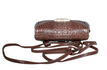 Load image into Gallery viewer, 1997 Ghurka Marley Hodgson Blixen Brown Alligator Skin & Sterling Silver hardware Crossbody Bag
