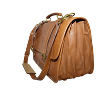 Load image into Gallery viewer, Vintage Ghurka Marley Hodgson No. 85 “The Barrister” – British Tan Saddle Leather Business Briefcase / Messenger Crossbody Bag