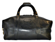 Load image into Gallery viewer, Vintage 1992 Ghurka Marley Hodgson Cavalier No. 96 Black Saddle Leather Duffle Bag