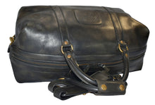 Load image into Gallery viewer, Vintage 1992 Ghurka Marley Hodgson Cavalier No. 96 Black Saddle Leather Duffle Bag