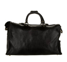 Load image into Gallery viewer, Vintage Ghurka Marley Hodgson 1997 Express No. 2 Black Vintage Leather 38 Duffle Bag