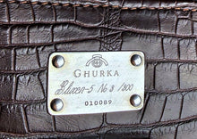 Load image into Gallery viewer, 1997 Ghurka Marley Hodgson Blixen Brown Alligator Skin & Sterling Silver hardware Crossbody Bag