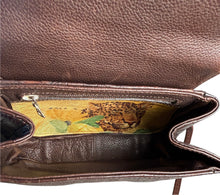 Load image into Gallery viewer, 1997 Ghurka Marley Hodgson Blixen Brown Alligator Skin & Sterling Silver hardware Crossbody Bag