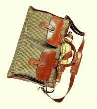 Load image into Gallery viewer, Ghurka Marley Hodgson 1991 Express No. 2 Derby Plaid Saddle Leather Duffle Bag