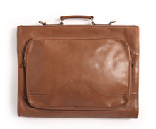 Load image into Gallery viewer, Vintage 1988 Ghurka Marley Hodgson No. 83 Packet Saddle Tan Leather Garment Bag