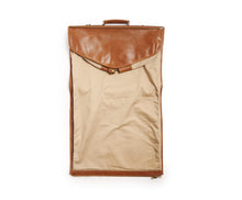Load image into Gallery viewer, Vintage 1988 Ghurka Marley Hodgson No. 83 Packet Saddle Tan Leather Garment Bag
