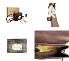 Load image into Gallery viewer, 1997 Ghurka Marley Hodgson Blixen Brown Alligator Skin &amp; Sterling Silver hardware Crossbody Bag
