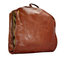 Load image into Gallery viewer, Vintage 2001 Ghurka Marley Hodgson No. 173 SHEATH Chestnut Vintage Leather 38 Bi-Fold 2-3 Suit Garment Bag
