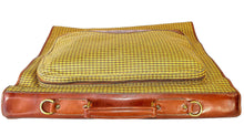 Load image into Gallery viewer, Vintage 1991 Ghurka Marley Hodgson No. 83 PACKET Derby Check Tri-Fold 2-3 Suit Garment Bag
