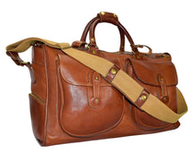 Load image into Gallery viewer, Vintage Ghurka Marley Hodgson 1994 Express No. 2 Chestnut Vintage Leather 38 Duffle Bag

