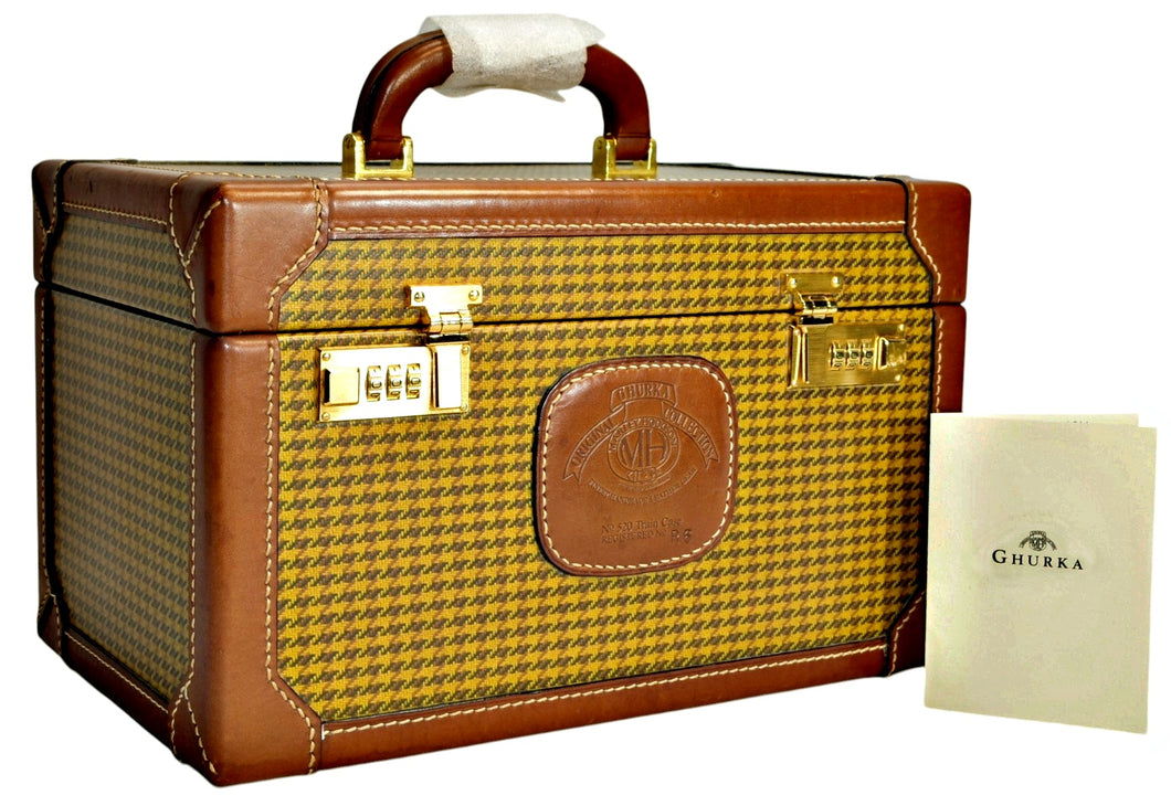 1995 Vintage Ghurka Marley Hodgson Train Case No. 520 Derby Plaid