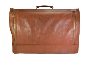 Vintage 1999 Ghurka Marley Hodgson No. 83 PACKET Chestnut Vintage Leather 38 Tri-Fold 2-3 Suit Garment Bag