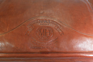 Vintage 1999 Ghurka Marley Hodgson No. 83 PACKET Chestnut Vintage Leather 38 Tri-Fold 2-3 Suit Garment Bag