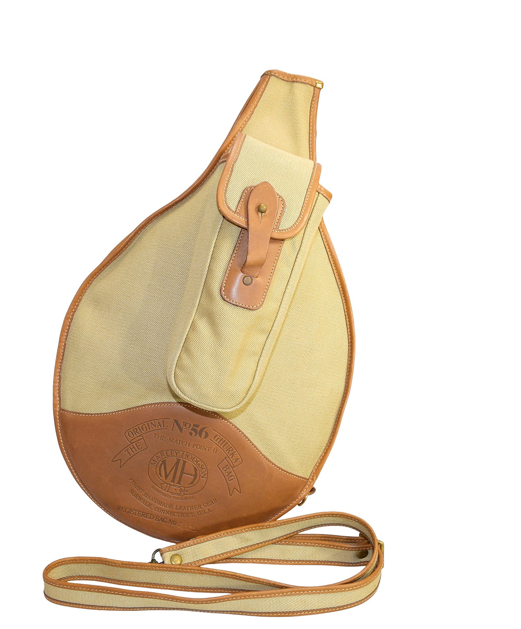 Ghurka Marley Hodgson Match Point ll No. 56 Tennis Racquet Case Khaki Twill