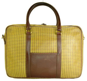 Vintage 1993 Ghurka Marley Hodgson No. 105 Madison Messenger Briefcase Bag Derby Check