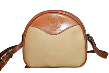 Load image into Gallery viewer, Vintage Ghurka Marley Hodgson 1992 No. 113 BLAIR Khaki Twill &amp; Leather Crossbody Bag
