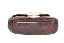 Load image into Gallery viewer, 1997 Ghurka Marley Hodgson Blixen Brown Alligator Skin &amp; Sterling Silver hardware Crossbody Bag
