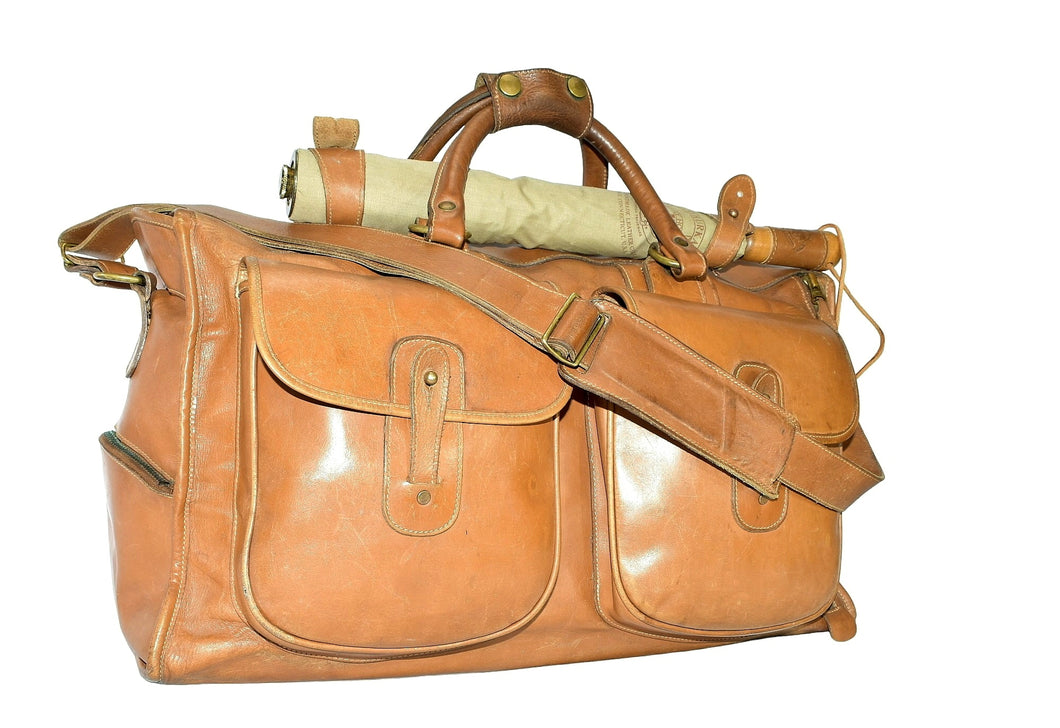 Ghurka Marley Hodgson 1991 Express No. 2 Tan Saddle Leather Duffle Bag