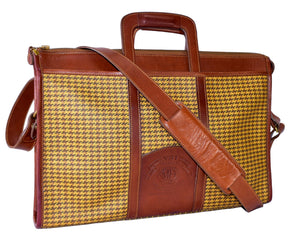 Vintage 1991 Ghurka Marley Hodgson Expediter No. 34 Derby Plaid Messenger Bag