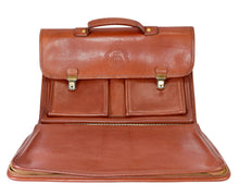 Load image into Gallery viewer, Vintage Ghurka Marley Hodgson No 188 ETON Chestnut Vintage Leather Briefcase Bag
