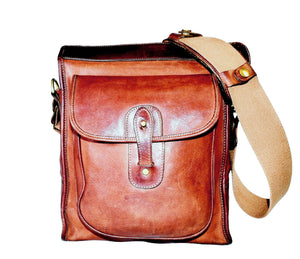 intage 1996 Ghurka Marley Hodgson No. 4 Gearpack Chestnut Vintage Leather 38 Messenger Crossbody Bag