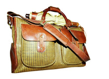 Load image into Gallery viewer, Ghurka Marley Hodgson 1991 Express No. 2 Derby Plaid Saddle Leather Duffle Bag
