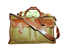 Load image into Gallery viewer, Ghurka Marley Hodgson 1991 Express No. 2 Derby Plaid Saddle Leather Duffle Bag
