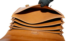 Load image into Gallery viewer, Vintage Ghurka Marley Hodgson No. 85 “The Barrister” – British Tan Saddle Leather Business Briefcase / Messenger Crossbody Bag
