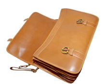 Load image into Gallery viewer, Vintage Ghurka Marley Hodgson No. 85 “The Barrister” – British Tan Saddle Leather Business Briefcase / Messenger Crossbody Bag
