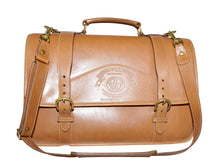 Load image into Gallery viewer, Vintage Ghurka Marley Hodgson No. 85 “The Barrister” – British Tan Saddle Leather Business Briefcase / Messenger Crossbody Bag
