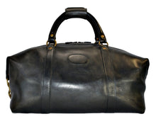 Load image into Gallery viewer, Vintage 1992 Ghurka Marley Hodgson Cavalier No. 96 Black Saddle Leather Duffle Bag
