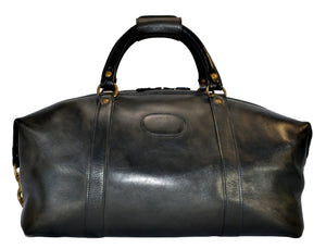 Vintage 1992 Ghurka Marley Hodgson Cavalier No. 96 Black Saddle Leather Duffle Bag