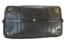 Load image into Gallery viewer, Vintage 1992 Ghurka Marley Hodgson Cavalier No. 96 Black Saddle Leather Duffle Bag
