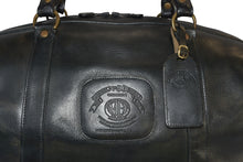 Load image into Gallery viewer, Vintage 1992 Ghurka Marley Hodgson Cavalier No. 96 Black Saddle Leather Duffle Bag
