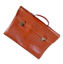 Load image into Gallery viewer, Vintage Ghurka Marley Hodgson No 188 ETON Chestnut Vintage Leather Briefcase Bag
