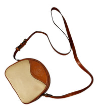 Load image into Gallery viewer, Vintage Ghurka Marley Hodgson 1992 No. 113 BLAIR Khaki Twill &amp; Leather Crossbody Bag
