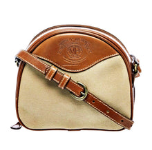 Load image into Gallery viewer, Vintage Ghurka Marley Hodgson 1992 No. 113 BLAIR Khaki Twill &amp; Leather Crossbody Bag
