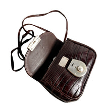Load image into Gallery viewer, 1997 Ghurka Marley Hodgson Blixen Brown Alligator Skin &amp; Sterling Silver hardware Crossbody Bag
