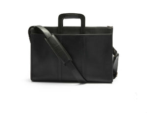 Vintage 1991 Ghurka Marley Hodgson Expediter No. 34 Black Saddle Leather Messenger Briefcase