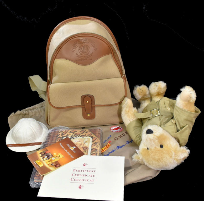 Ghurka Marley Hodgson Rucksack No. 33 and Steiff Reggie Bear Package